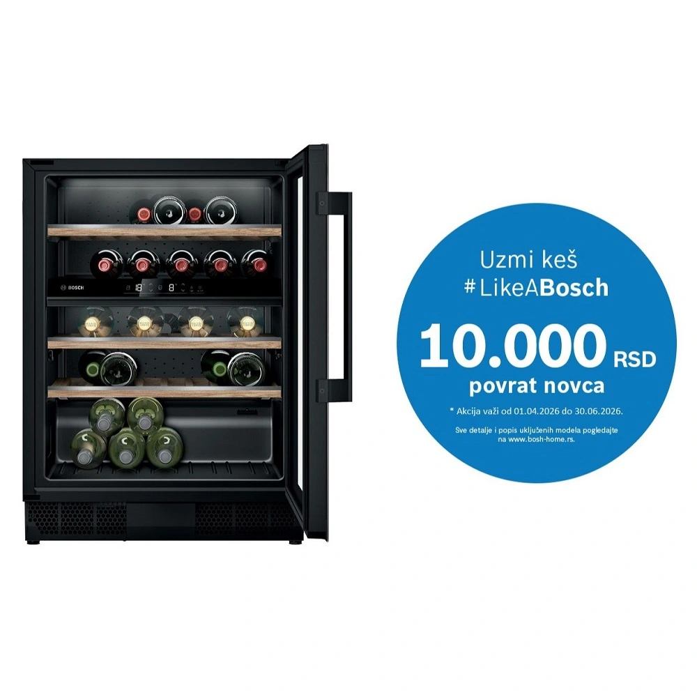 Bosch ugradna vinska vitrina KUW21AHG0 - Inelektronik